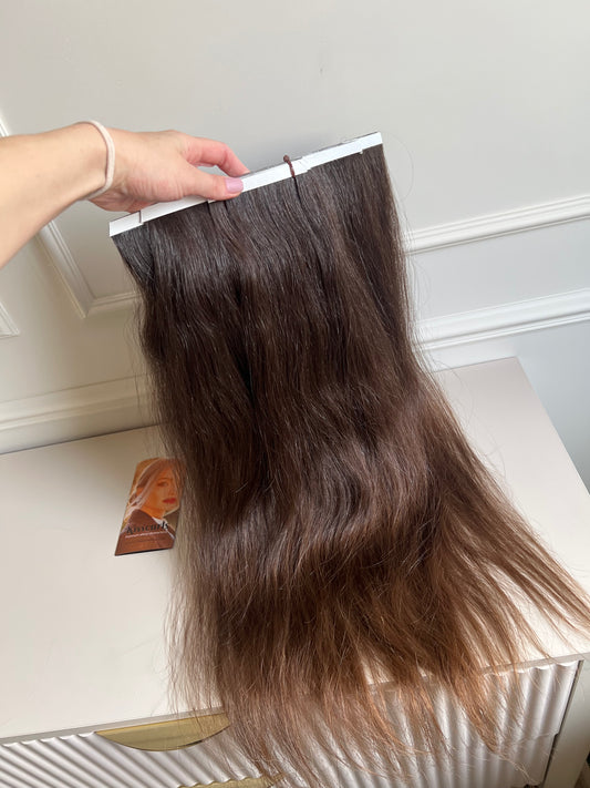 Włosy naturalnie doczepiane dziewicze nie farbowane 110 g 63 cm - bio taśmy 4szt