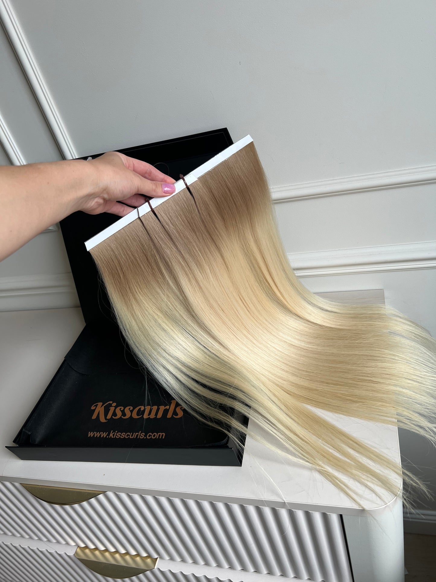 Włosy doczepiane słowiańskie Bio taśmy 55cm 100g