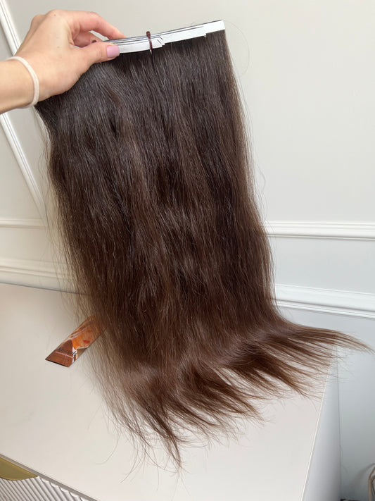 Włosy naturalnie doczepiane dziewicze nie farbowane 110 g 63 cm - bio taśmy 4szt