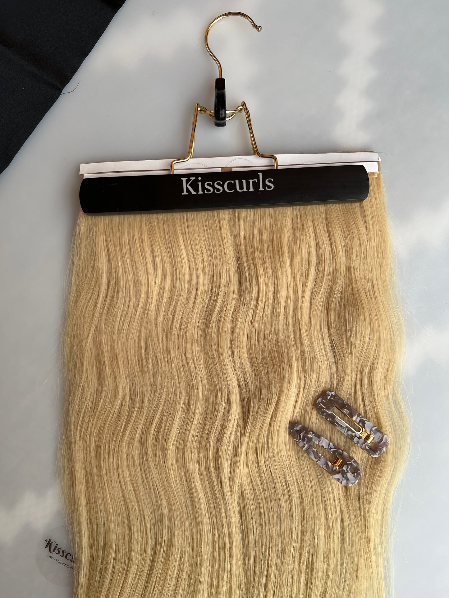 Light Blonde Hair Extensions Long Tape Wefts Set of 3 Pieces Slavic Hair 50cm 89g