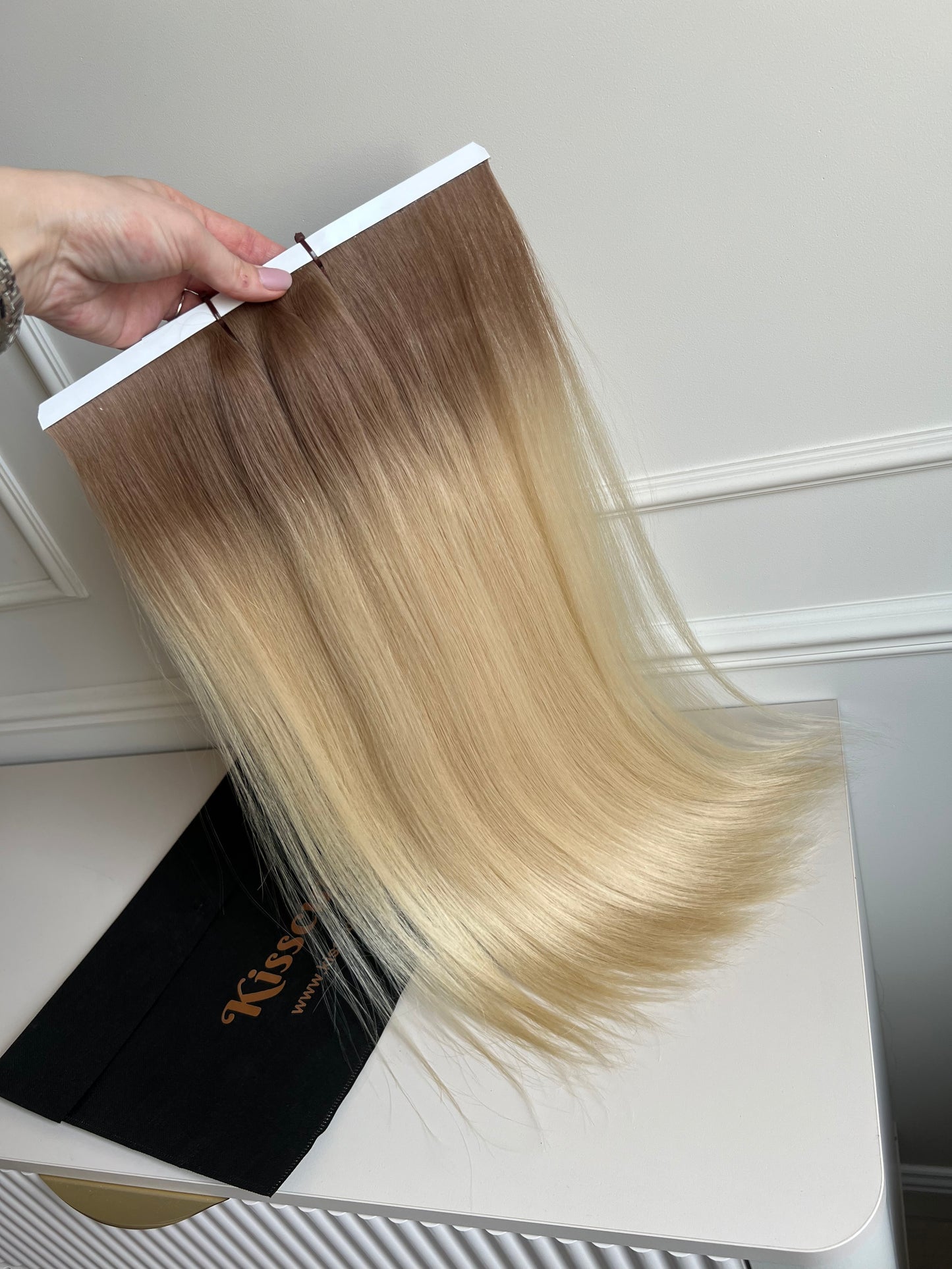 Włosy naturalne słowiańskie jedną głowę 103 g 54cm - biotaśmy