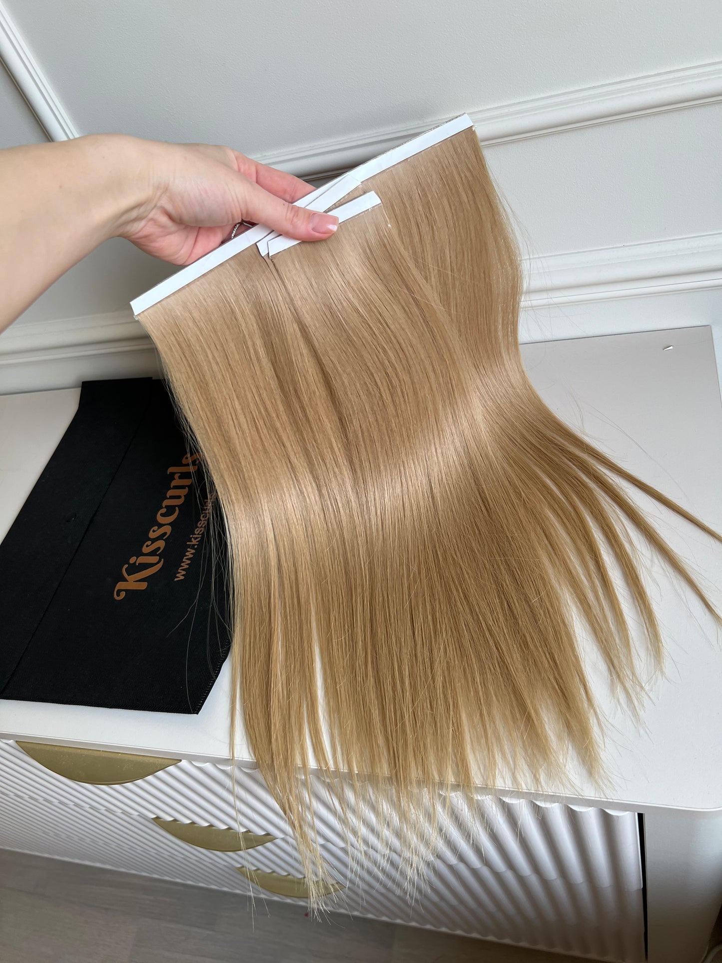 Włosy doczepiane naturalne słowiańskie 47 cm 86 g Bio taśmy