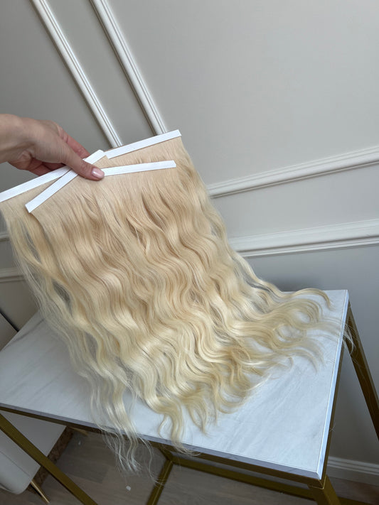 Włosy Naturalne doczepiane Kręcone Słowiańskie na taśmy 47 cm 95 g