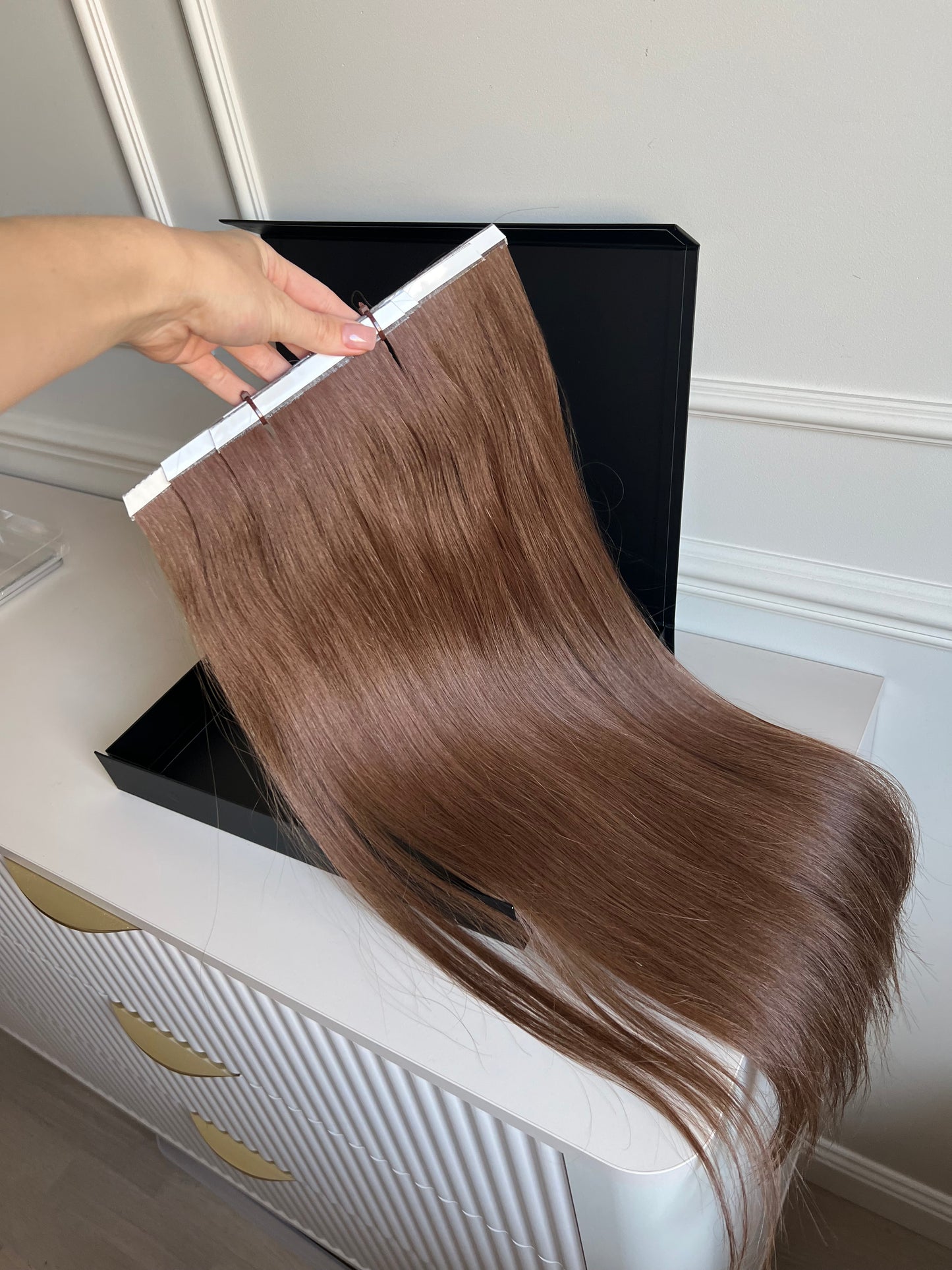 Włosy doczepiane naturalne słowiańskie 126 g 58 cm Bio taśmy
