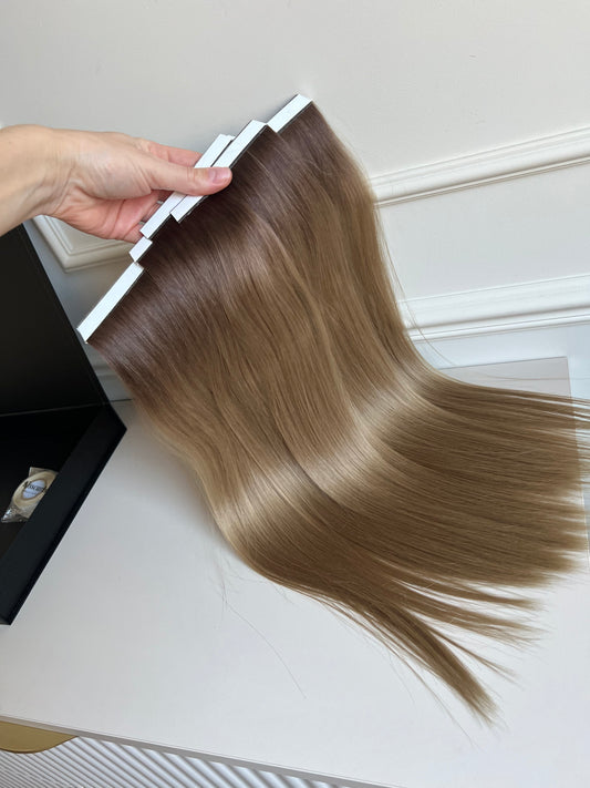 Włosy naturalne doczepiane słowiańskie 48 cm 133 g Bio taśmy