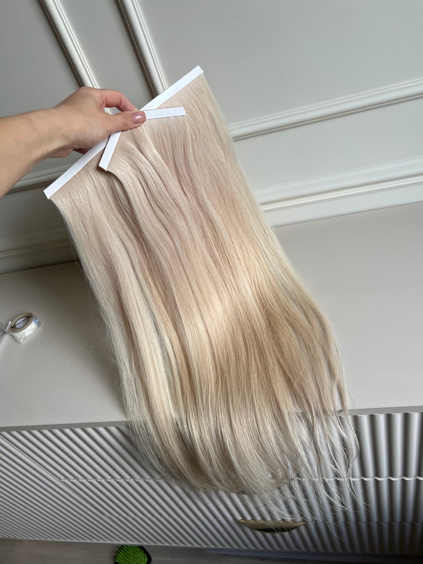￼ Włosy doczepiane naturalne słowiańskie 65 cm 110 g Bio taśmy