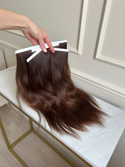 Włosy Słowiańskie naturalne Bio taśmy zestaw 108 g 45 cm