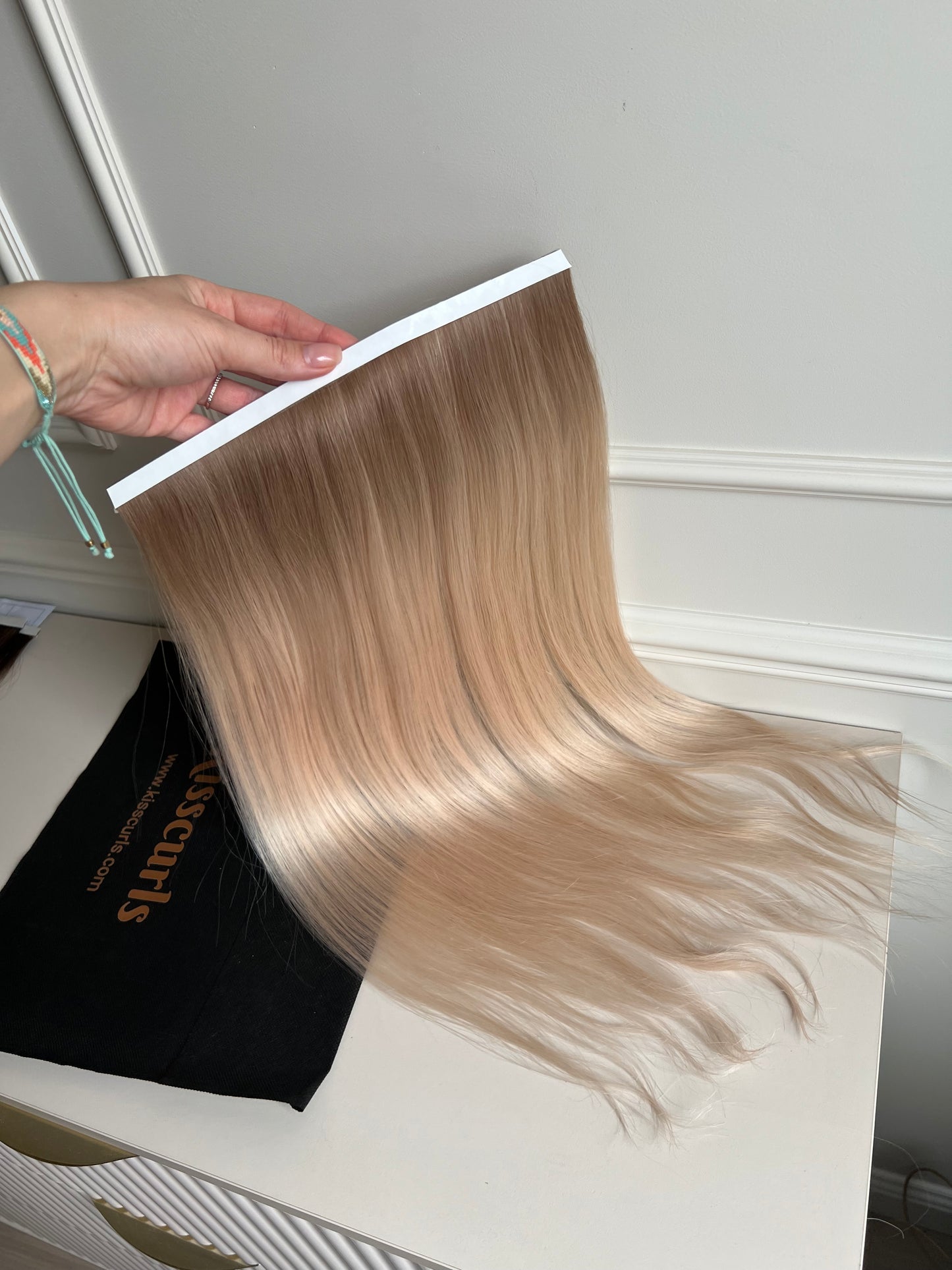 Włosy Doczepiane słowiańskie 58 cm 49 g biotaśma 1szt