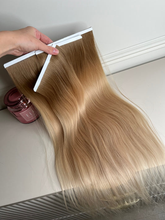 Włosy doczepiane naturalne dla samodzielnego założenia  Biotaśmy zestaw 3szt 65cm 110g