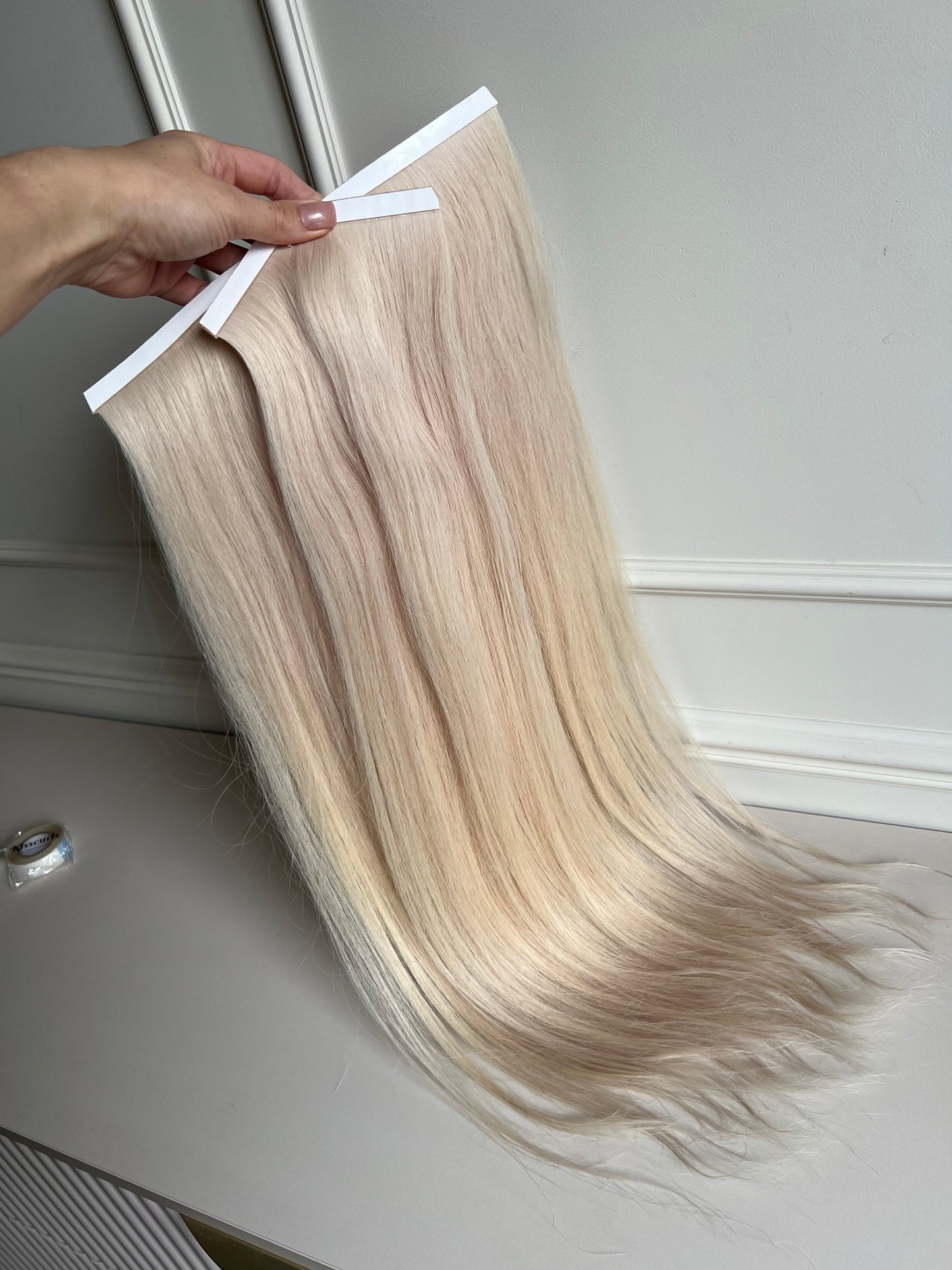 ￼ Włosy doczepiane naturalne słowiańskie 65 cm 110 g Bio taśmy