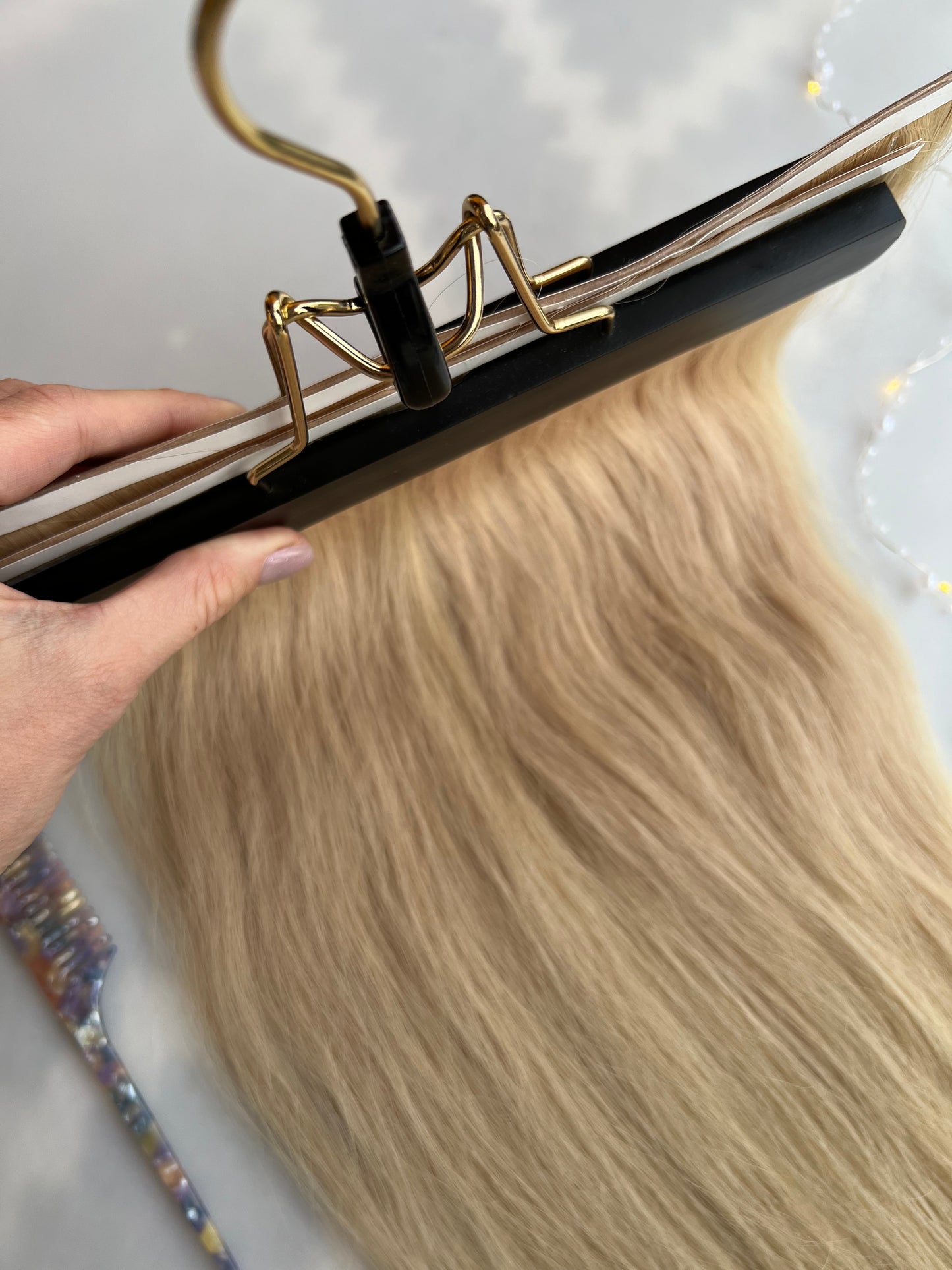 Light Blonde Slavic Hair Bio Long Tape Wefts Set 64cm 100g