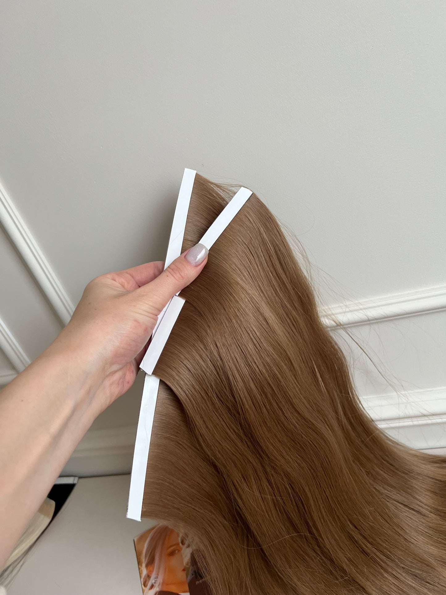 Włosy naturalne doczepiane słowiańskie 90g 56cm jasny Brąz biotaśmy