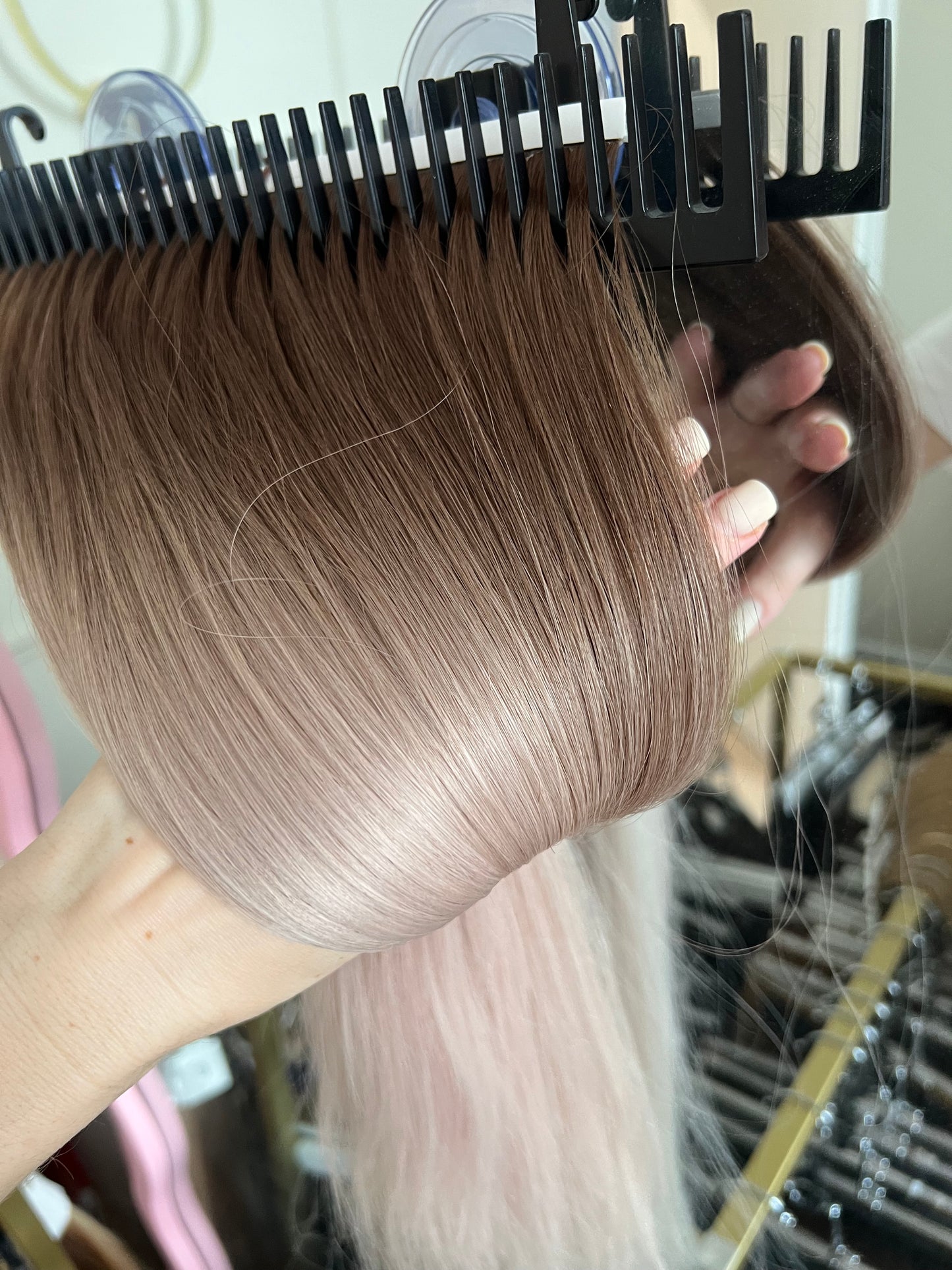 Biotaśmy włosy słowiańskie naturalne jedtnągłowę 87 g 60 cm zestaw 3 taśmy