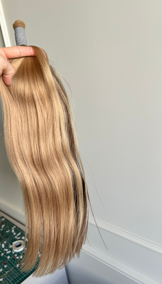 Włosy naturalne słowiańskie słowiańskie premium 51cm 89g Cięte z jednej głowy