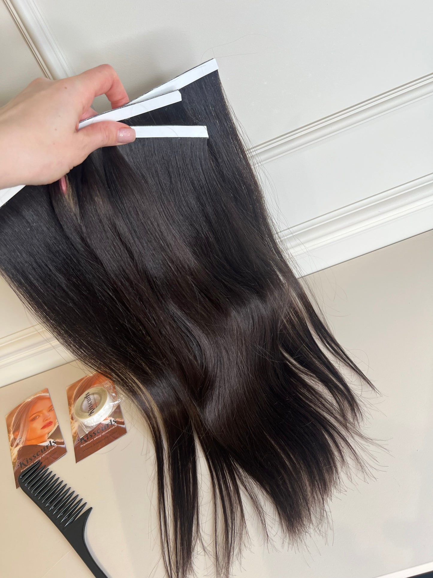 Włosy Doczepiane dziewicze Nie farbowane Bio taśmy zestaw 76 g 50 cm- 3 szt