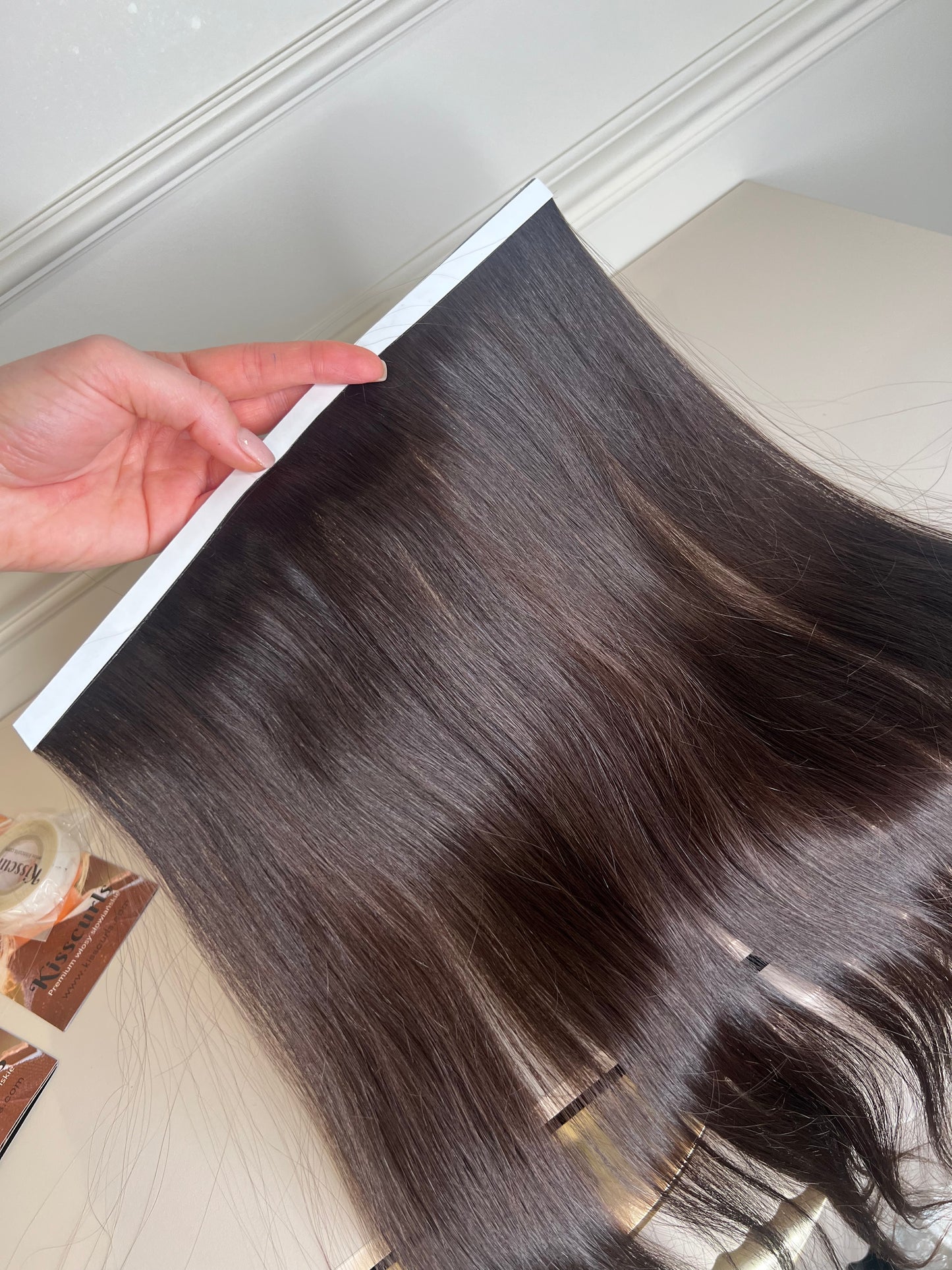 Włosy dziewicze nie farbowane biotaśma 50 cm 51 g Szerokość 30 cm