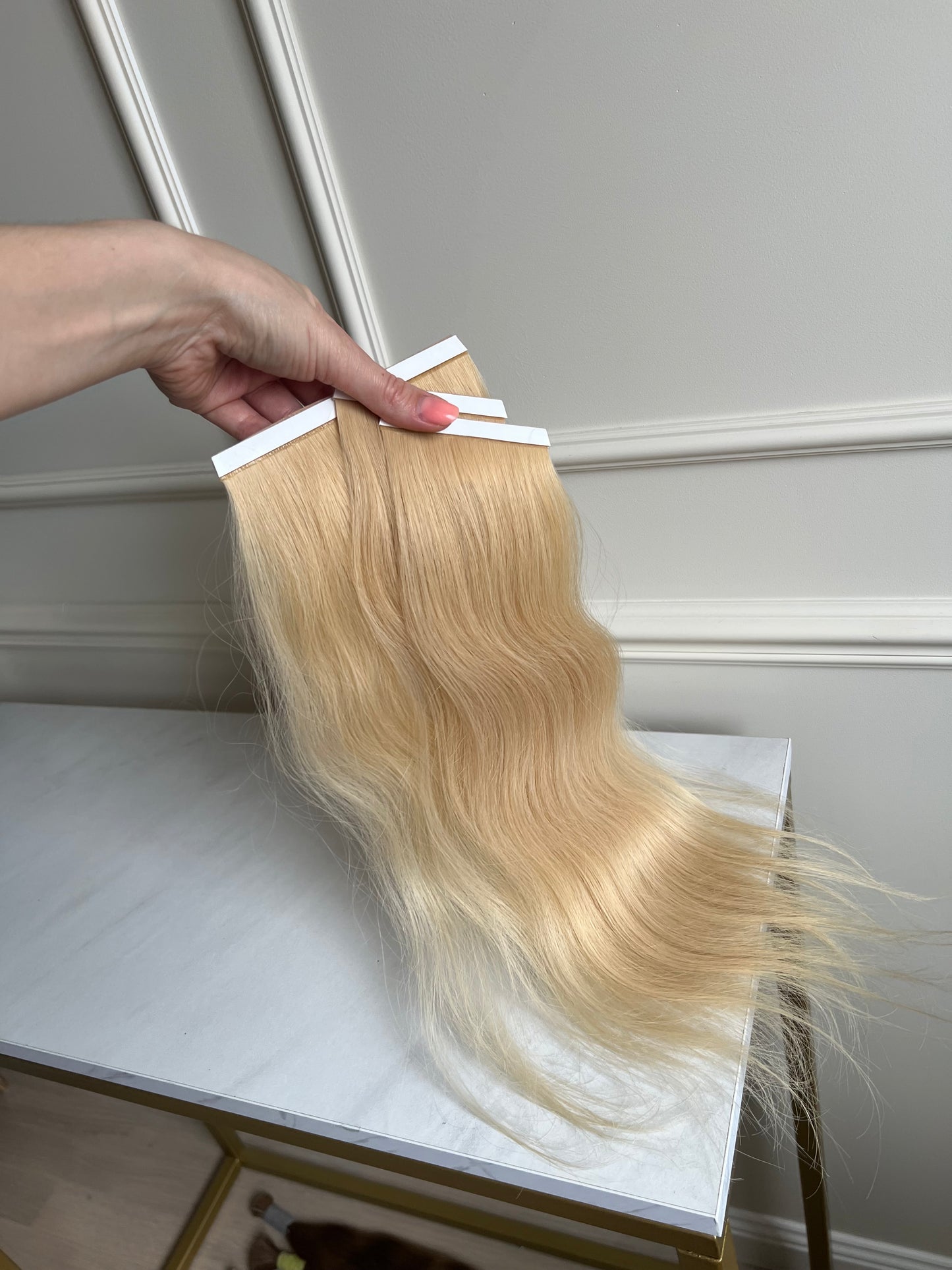 Bio taśmy zestaw jasny Blond 48 g 44 cm włosy Słowiańskie