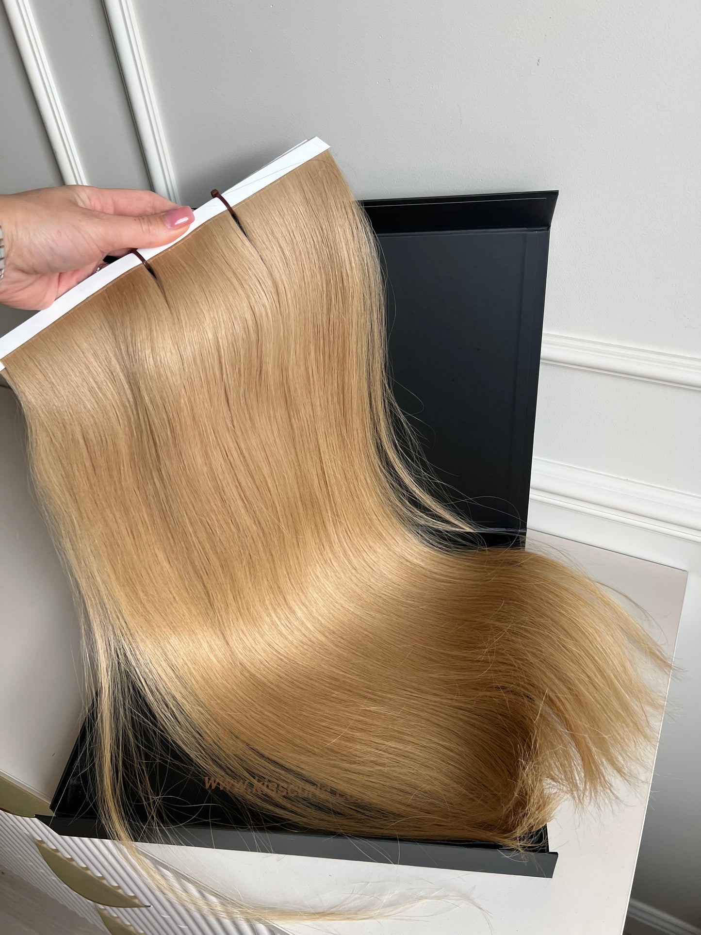 Włosy doczepiane słowiańskie bio taśmy 62 cm 178 g
