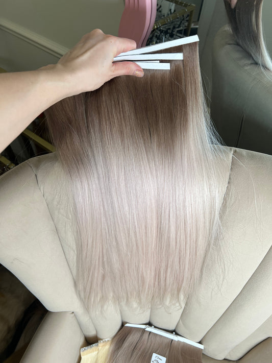 Jasny Blond ombre  Włosy doczepiane - biotaśmy 60 cm 150 g