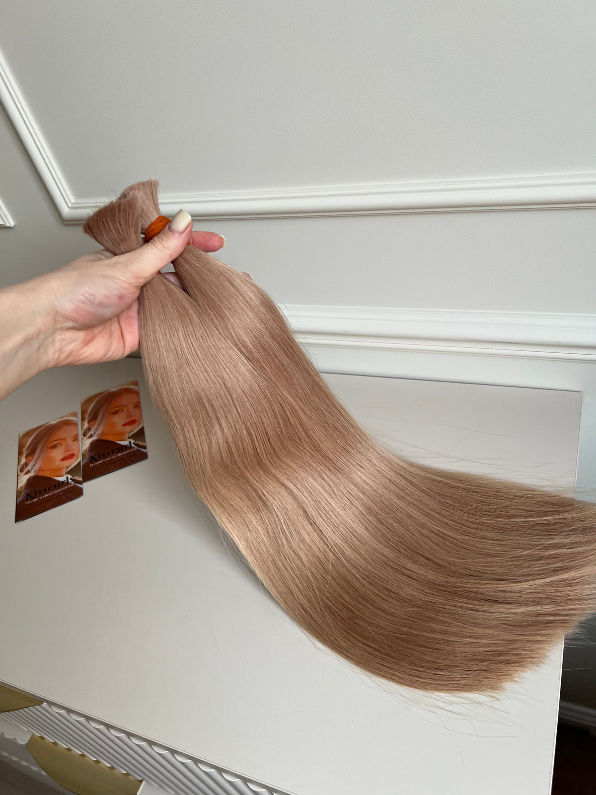 Włosy naturalne Ciemny beżowy blond 93g 50cm lux