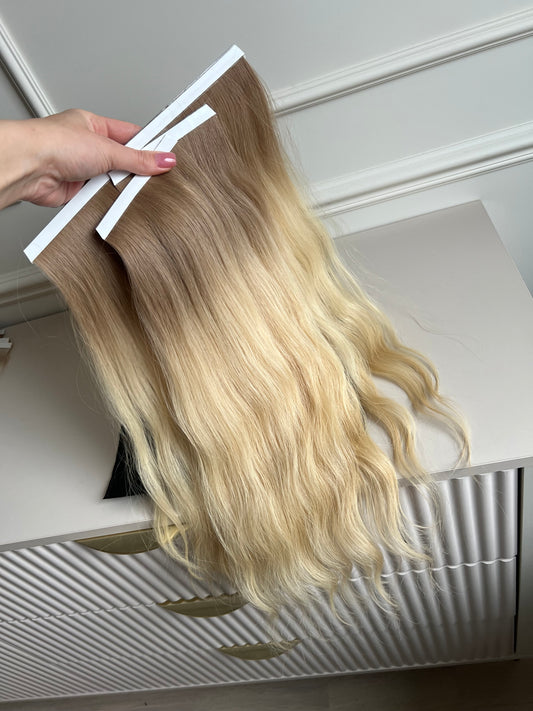 Włosy doczepiane słowiańskie 53 cm 98 g Biotaśmy