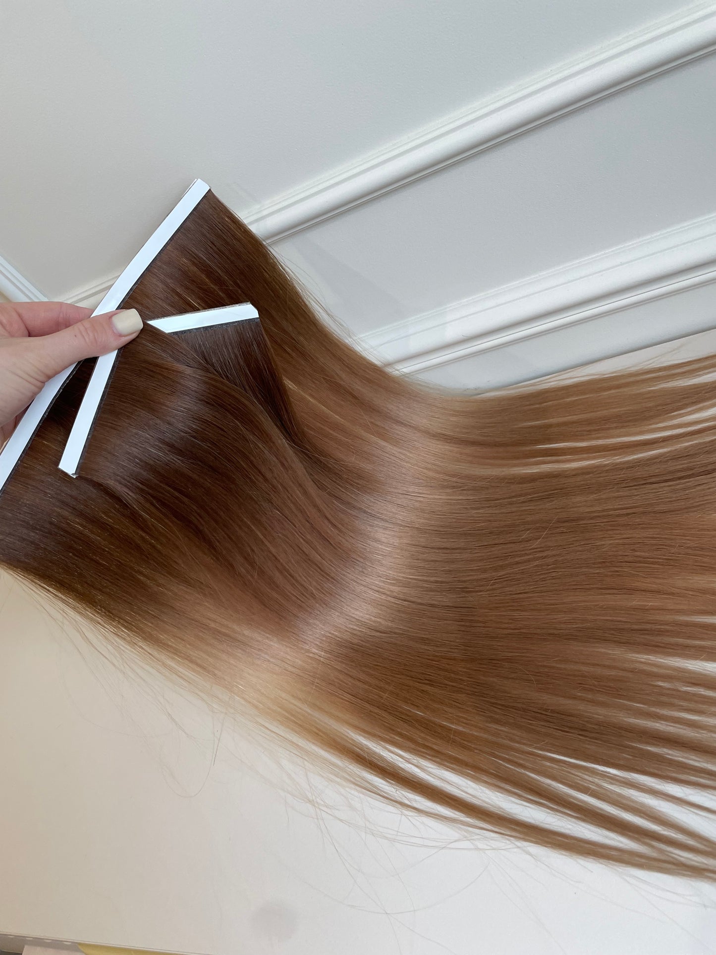 Włosy naturalne doczepiane Miodowy Blond Bio taśmy ombre 76g 54cm 3 szt