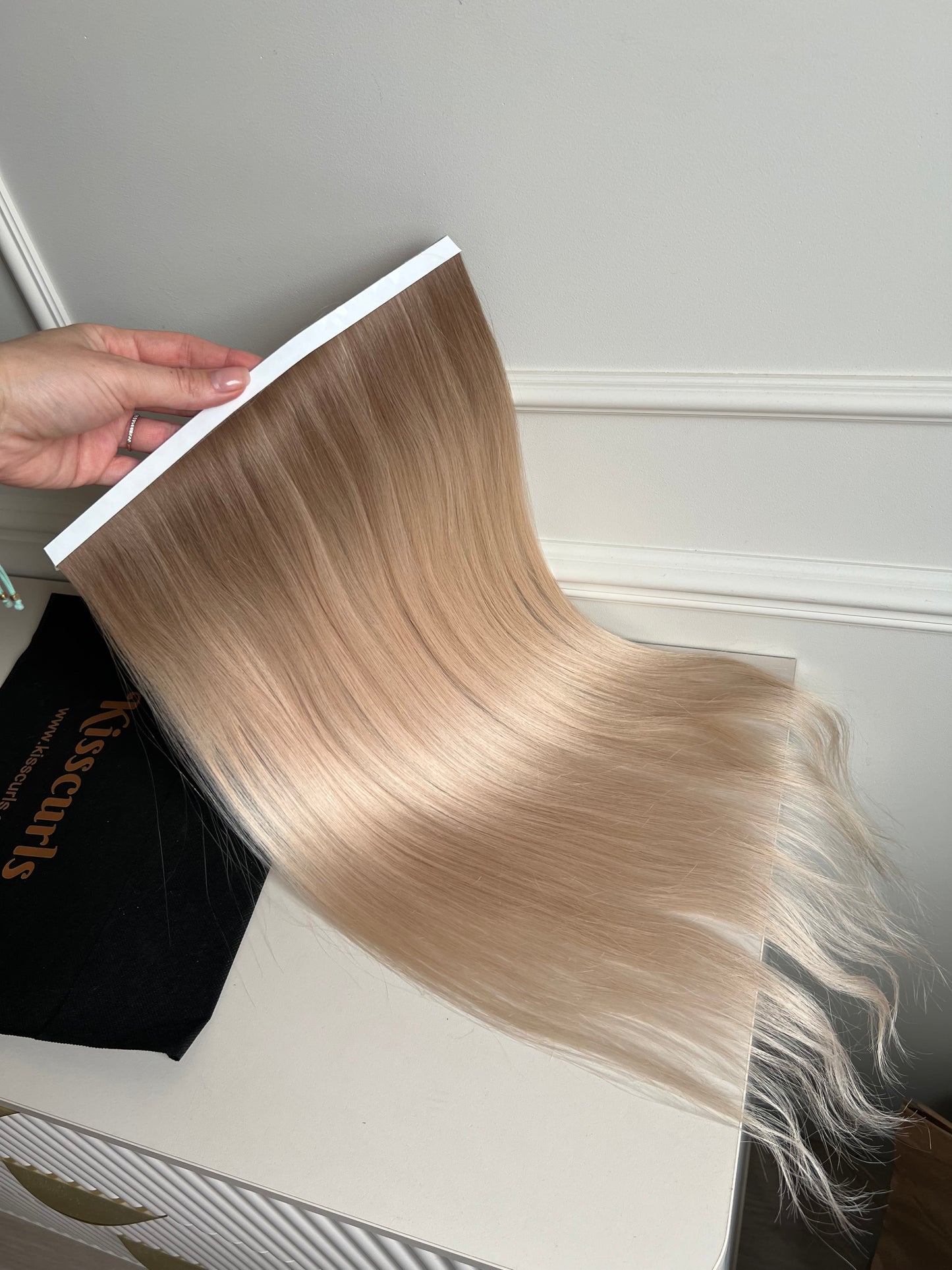 Włosy Doczepiane słowiańskie 58 cm 49 g biotaśma 1szt