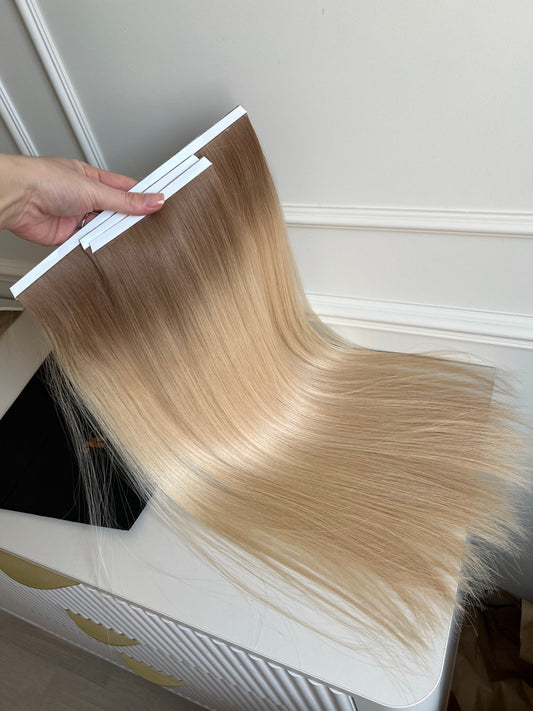 Włosy doczepiane słowiańskie 58 cm 123 g Bio taśmy