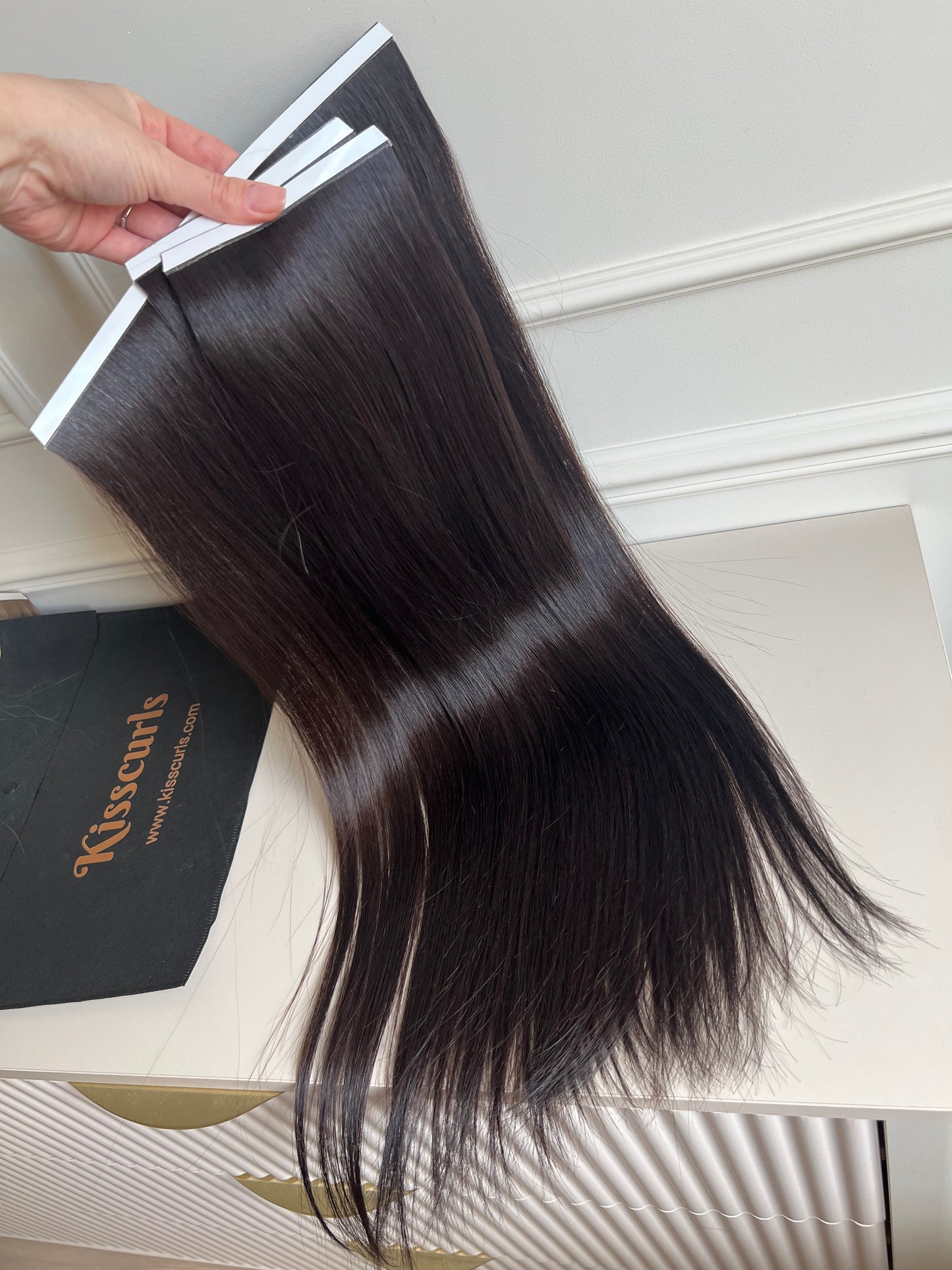 Włosy doczepiane słowiańskie Bio taśmy 124 g 63 cm