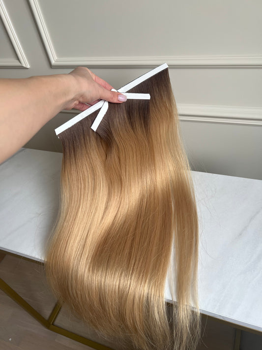Włosy doczepiane ombre ciepły Blond 94g 61 cm