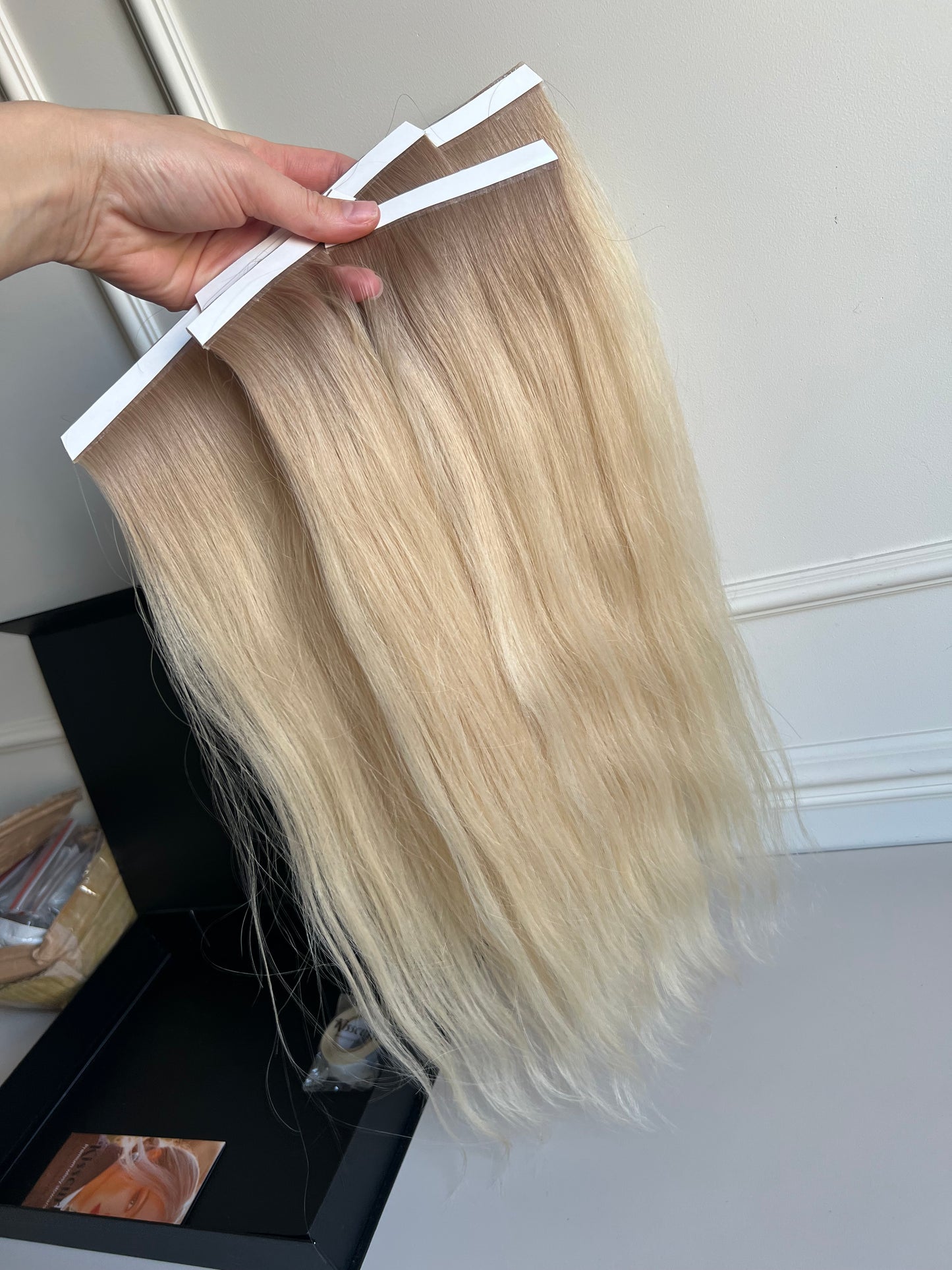 Włosy doczepiane naturalne słowiańskie 111 g 44 cm Bio taśmy