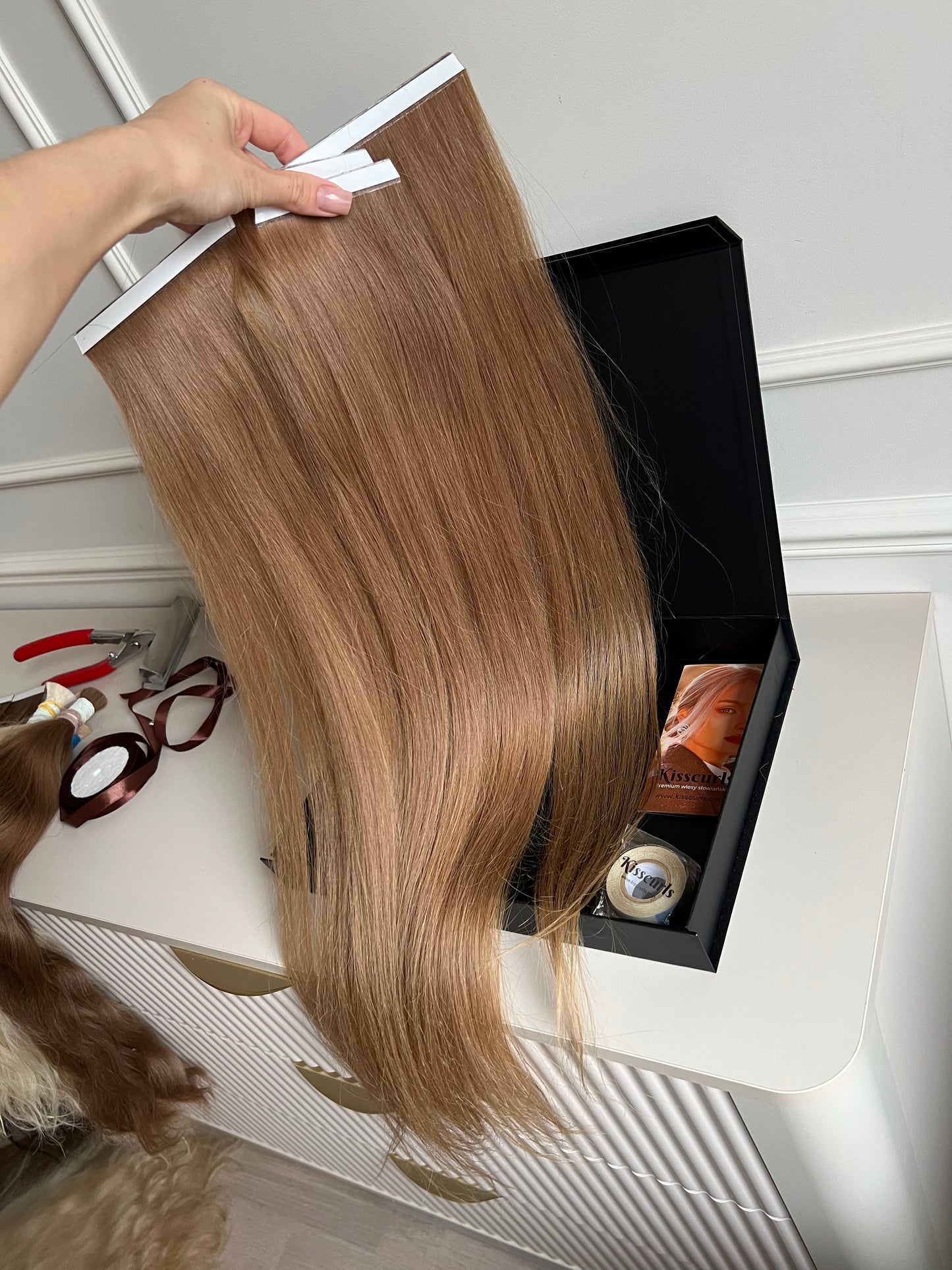 Włosy doczepiane naturalne słowiańskie 73 cm 110 g Bio taśmy