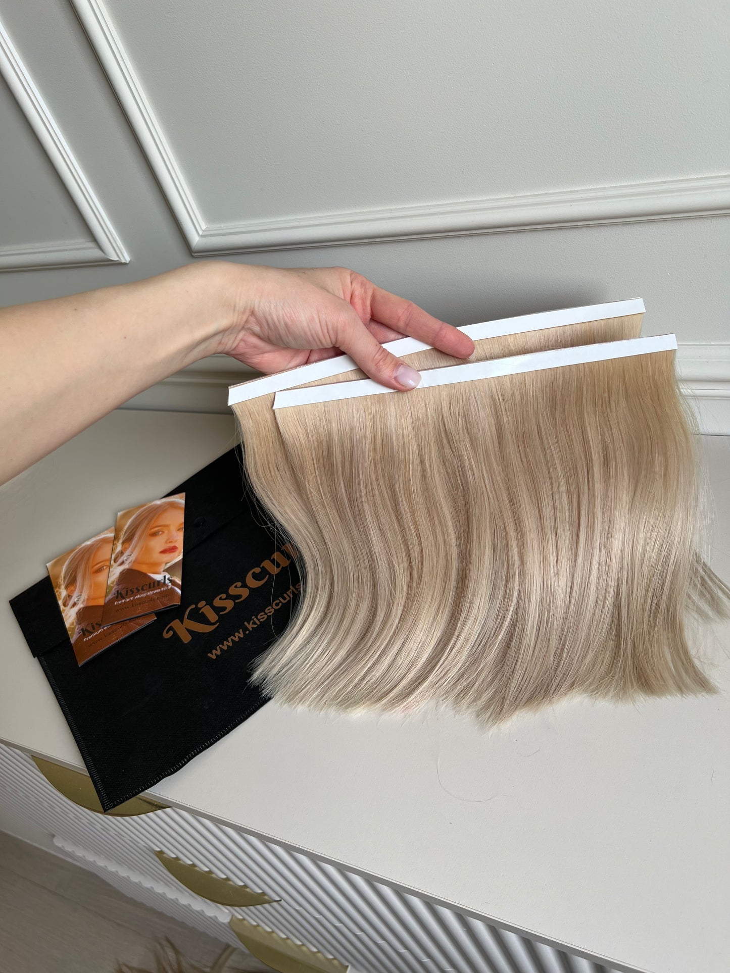 Włosy doczepiane słowiańskie Bio taśmy 25cm 63g