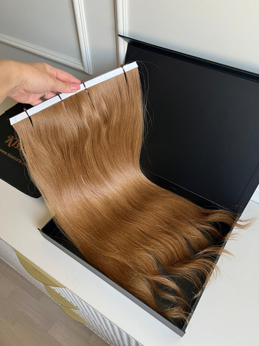 Włosy słowiańskie doczepiane 57cm 112g biotaśmy