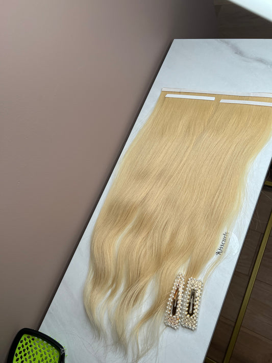 Doczepiane włosy Włosy na  taśmie szerokiej Naturalne - 92g 55cm