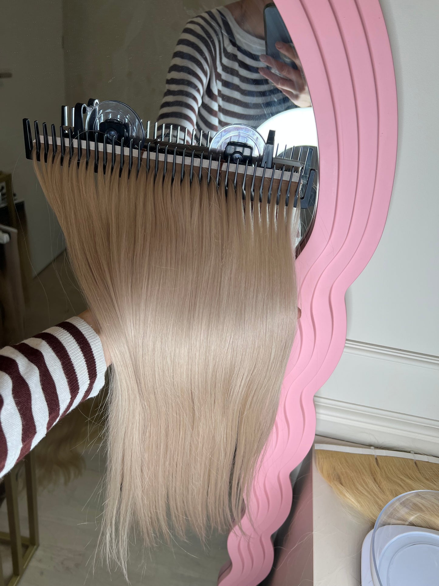 Włosy doczepiane 103 g 55 cm Kolor neutralno-popielaty blond