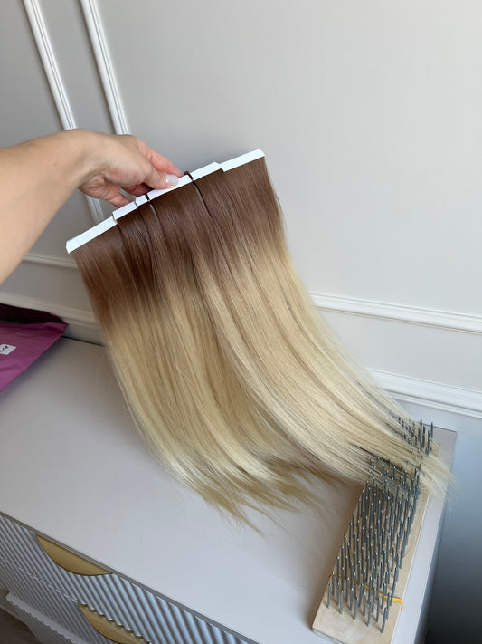 Włosy naturalne słowiańskie jedną głowę 103 g 54cm - biotaśmy