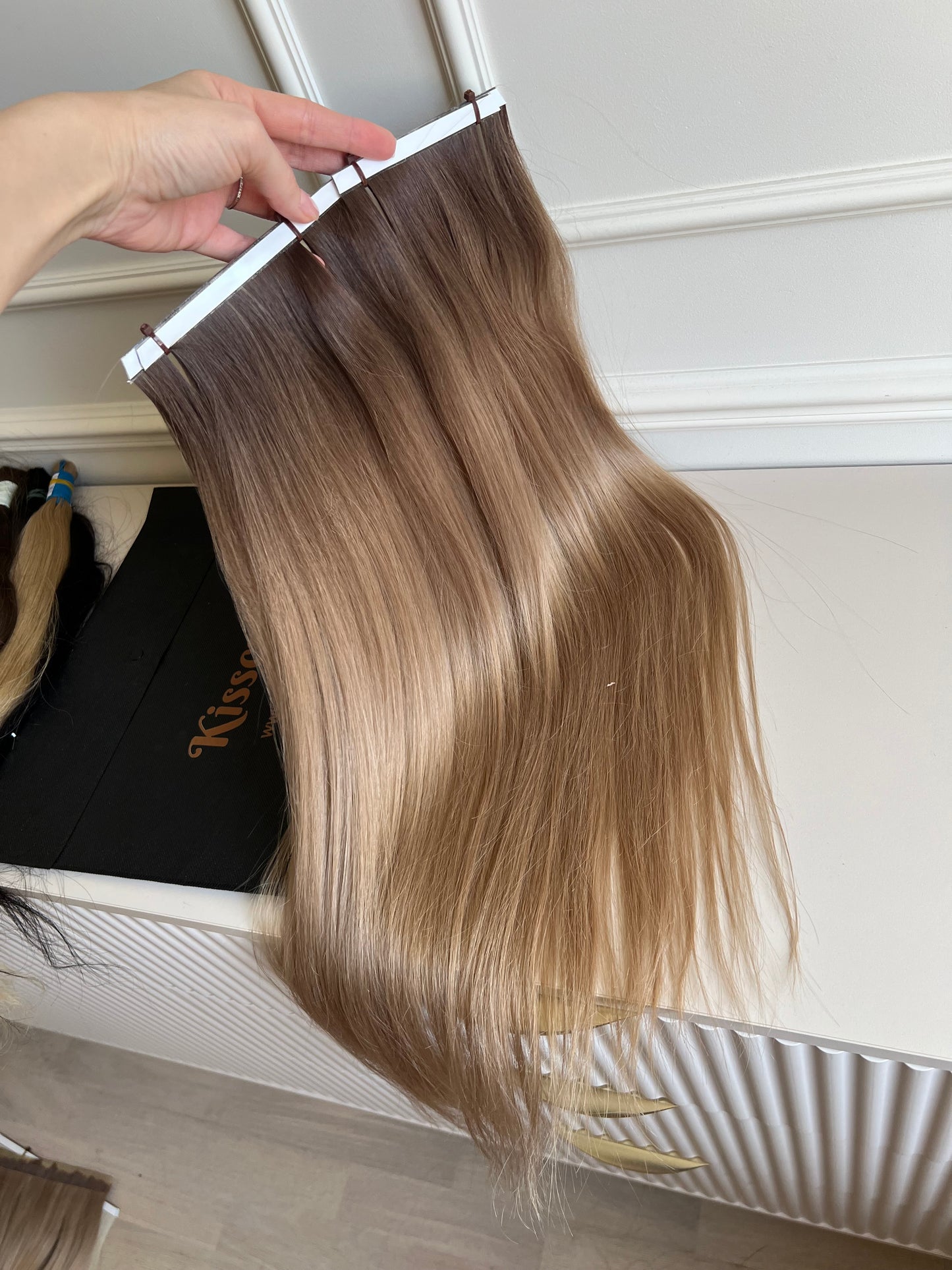 Włosy naturalne doczepiane słowiańskie 69 cm 102 g Bio taśmy