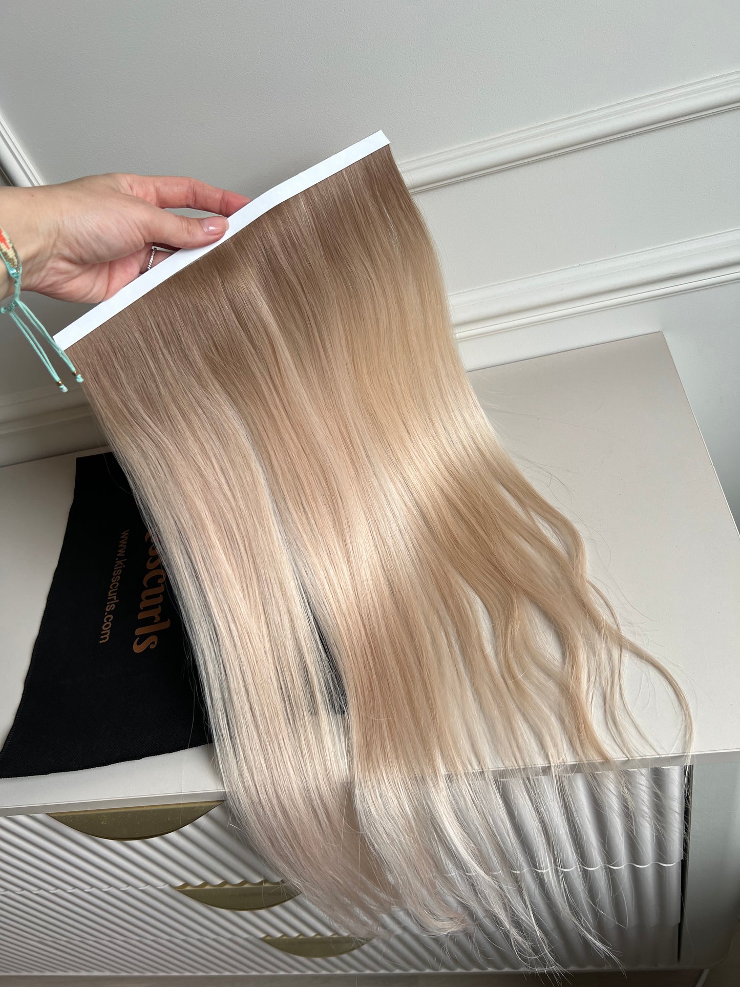 Włosy Doczepiane słowiańskie 58 cm 49 g biotaśma 1szt