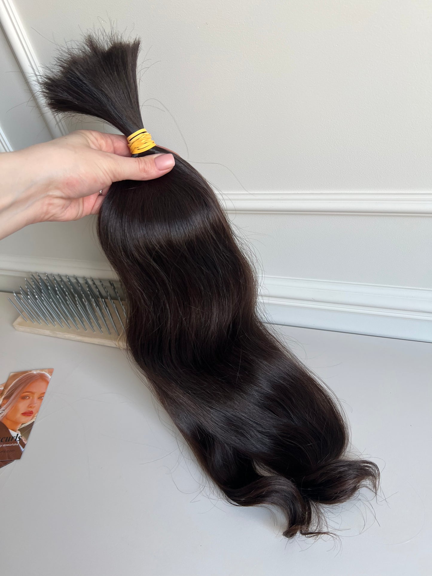 Włosy dziewicze naturalne nie farbowane w kitce 100g 59cm