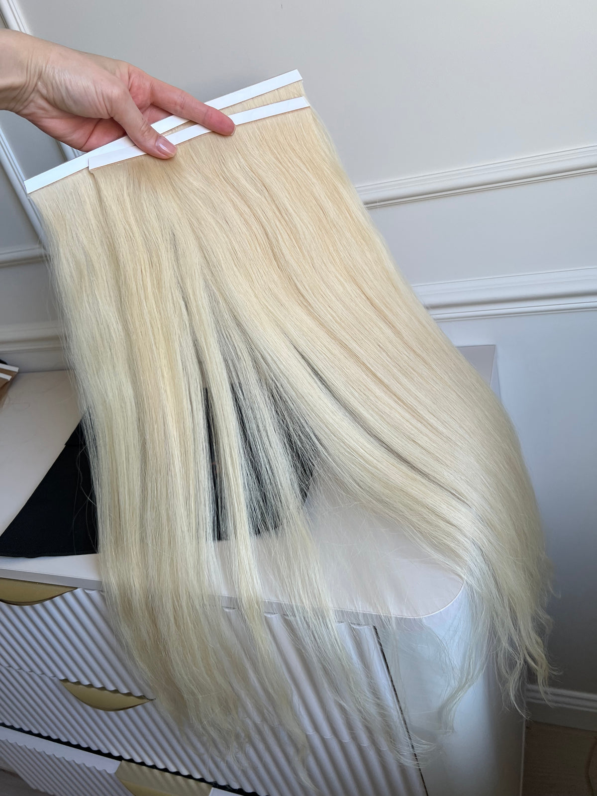 Long Tape Wefts, Slavic human hair, 64 cm, 92 g