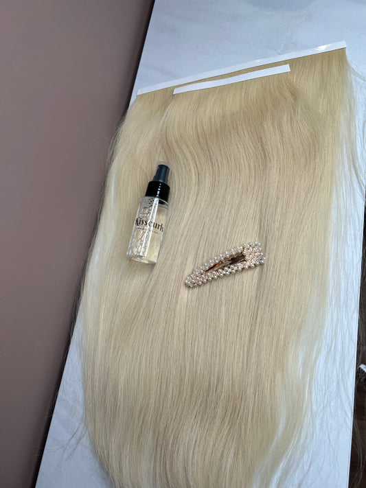 Doczepiane włosy Włosy na  taśmie szerokiej Naturalne - Jasny blond  72g 50cm