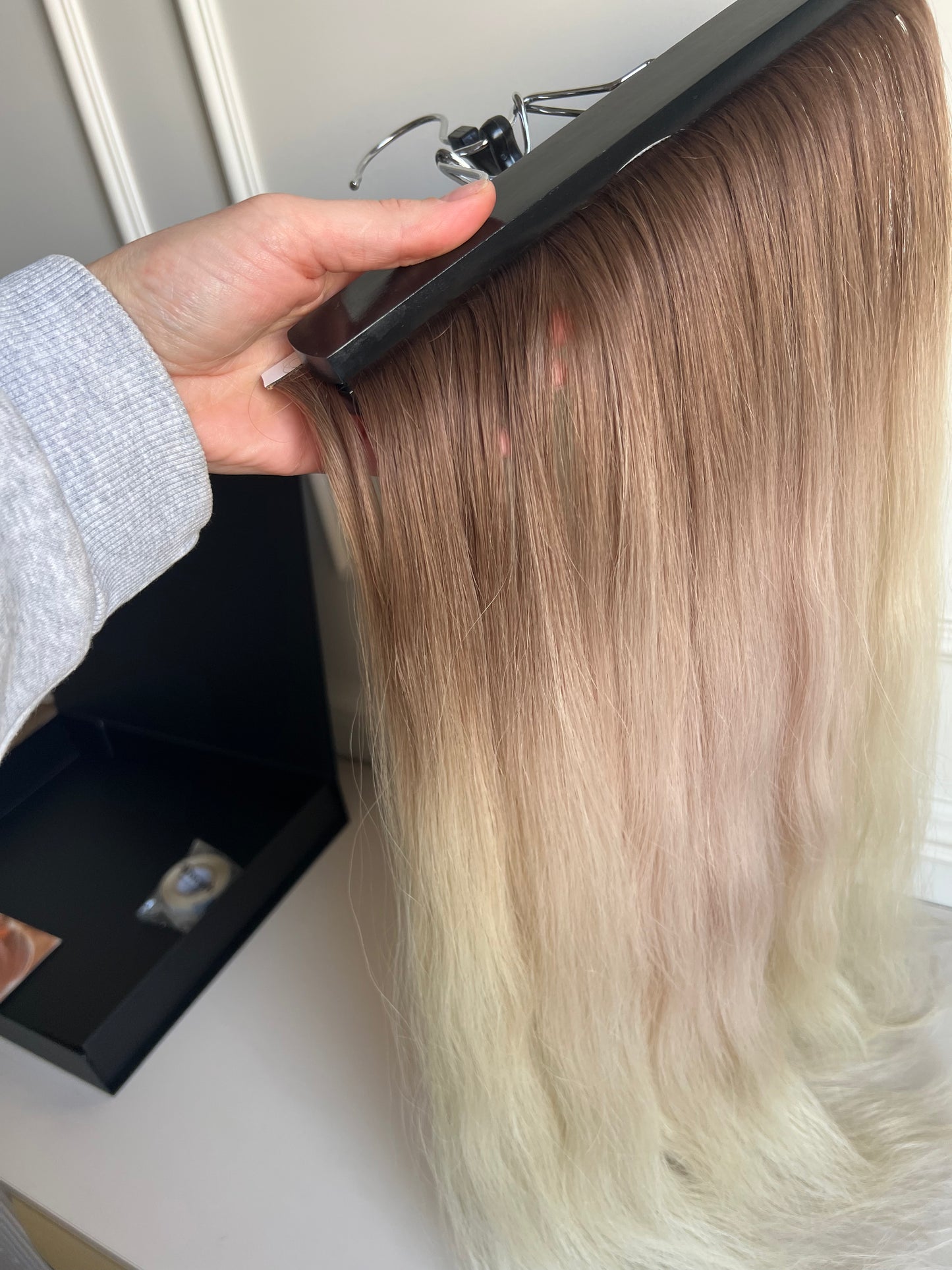 Biotaśmy włosy słowiańskie naturalne jedtnągłowę 87 g 60 cm zestaw 3 taśmy