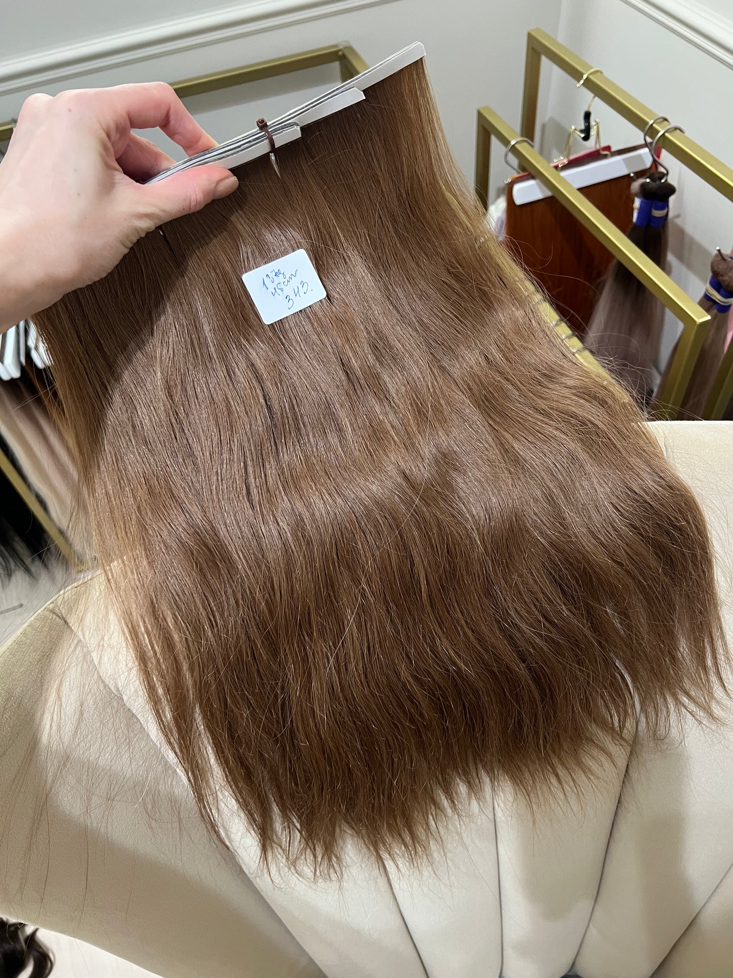 Włosy Słowiańskie na taśmy zestaw 45cm 87g metoda BIO TAPE