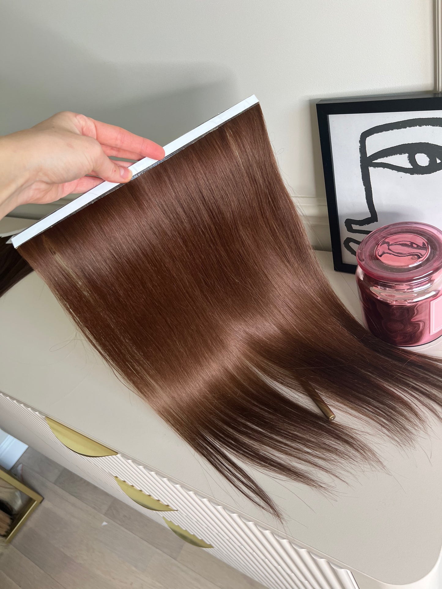 Long Tape Wefts, Slavic human hair, 45 cm, 47 g