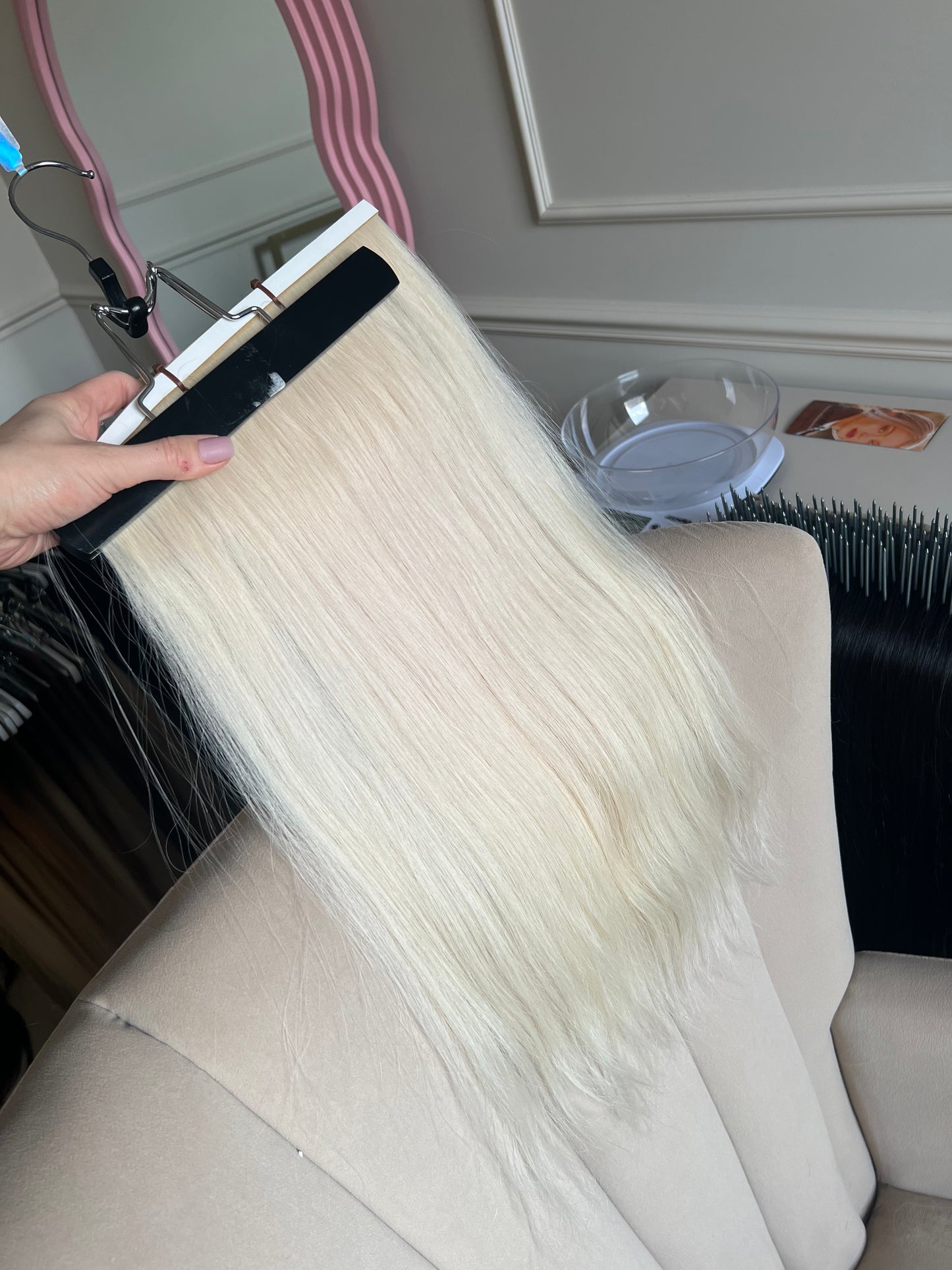 Włosy doczepiane jasny Blond 90 g 50 cm Bio taśmy