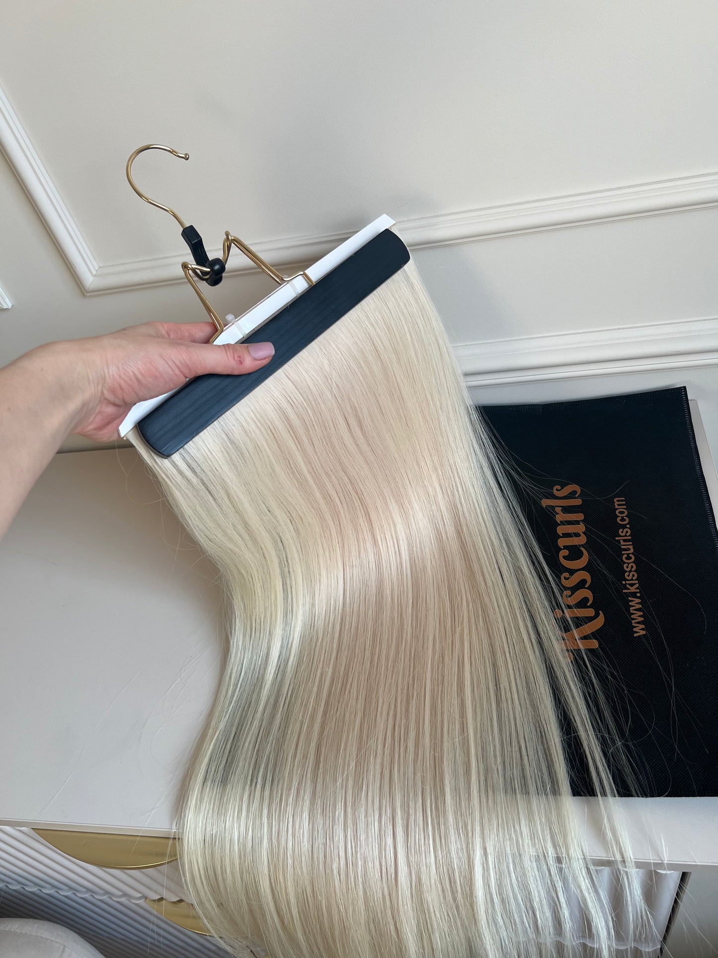 Doczepiane włosy naturalne słowiańskie 97gram 62 cm biotaśmy Zestaw trzy sztuki