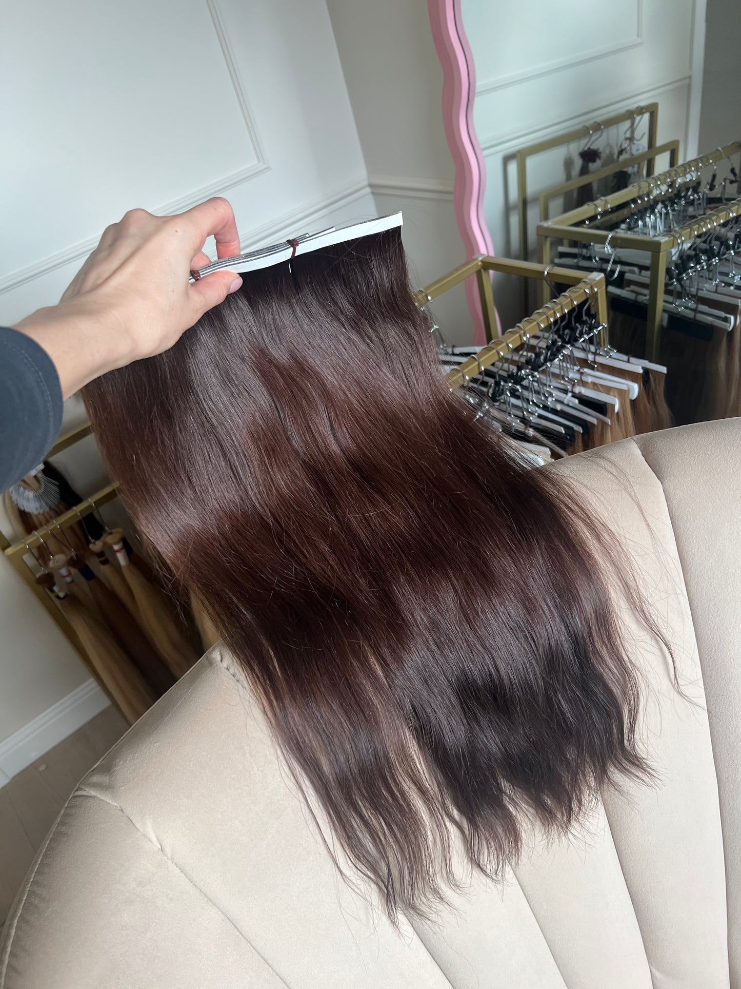 Włosy doczepiane naturalne słowiańskie 104g 53 cm