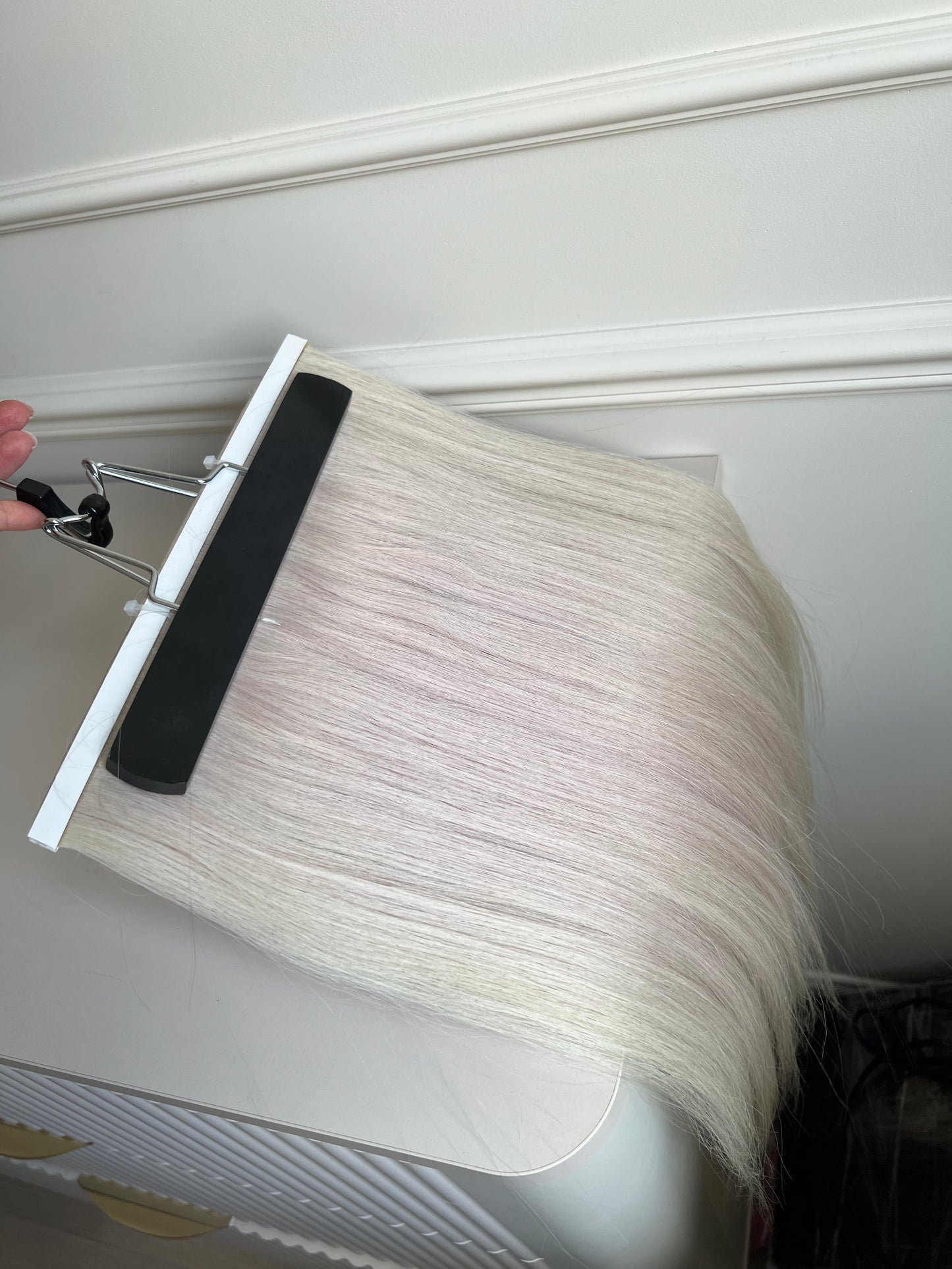 Bio taśmy doczepiane włosy Popielaty blond srebrzysty 95g 47cm Kategoria mix