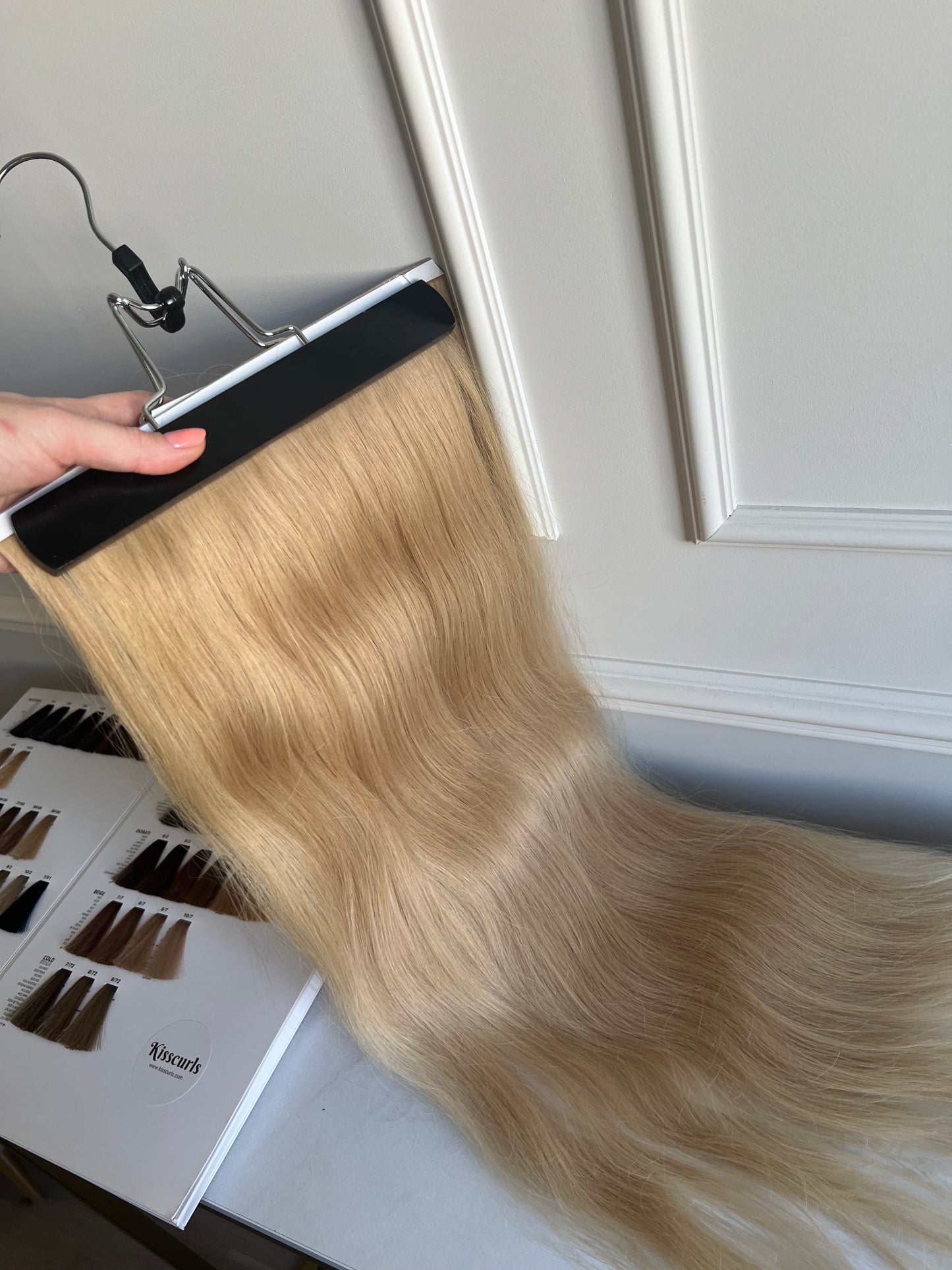 Włosy Naturalne doczepiane słowiańskie 65 cm 107 g Bio taśma Słoneczny Blond